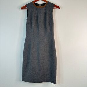 Les Copains Gray Lambswool Cashmere Blend Dress Tailored Fit Womens EU 40